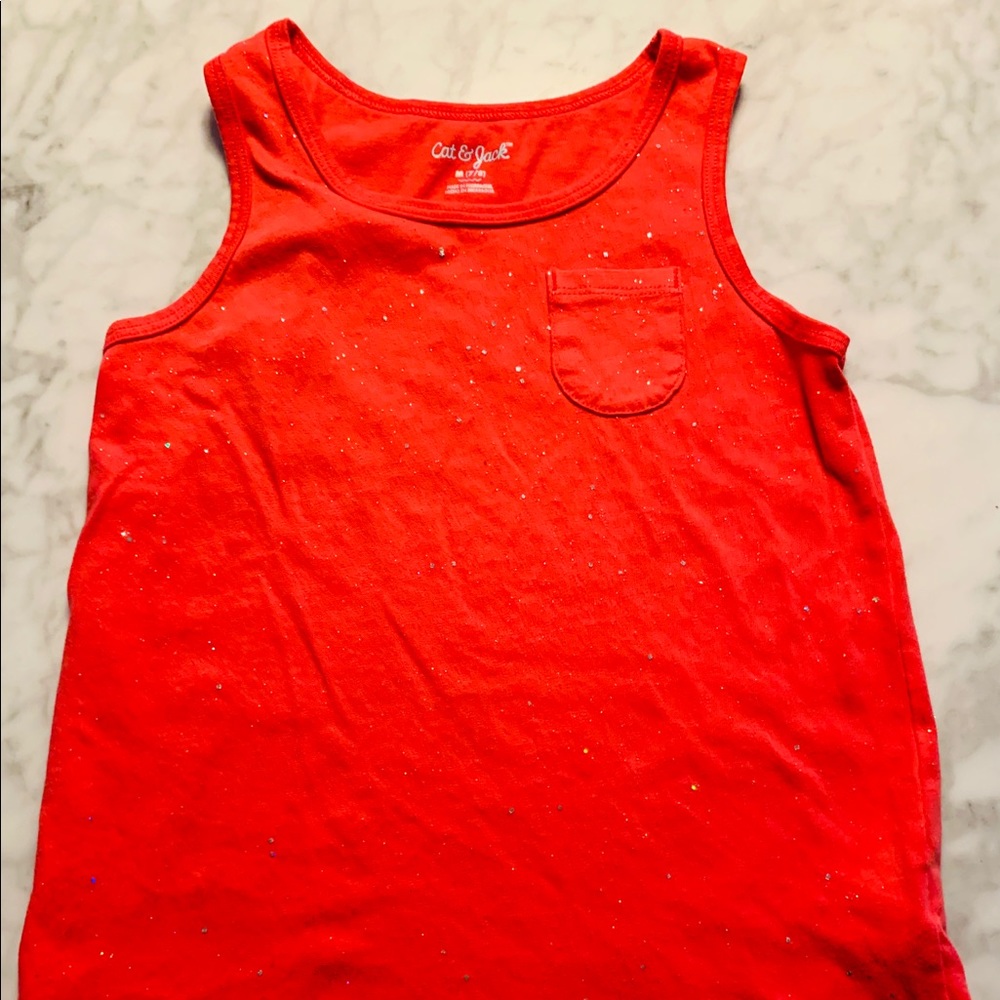 Girls glitter tank